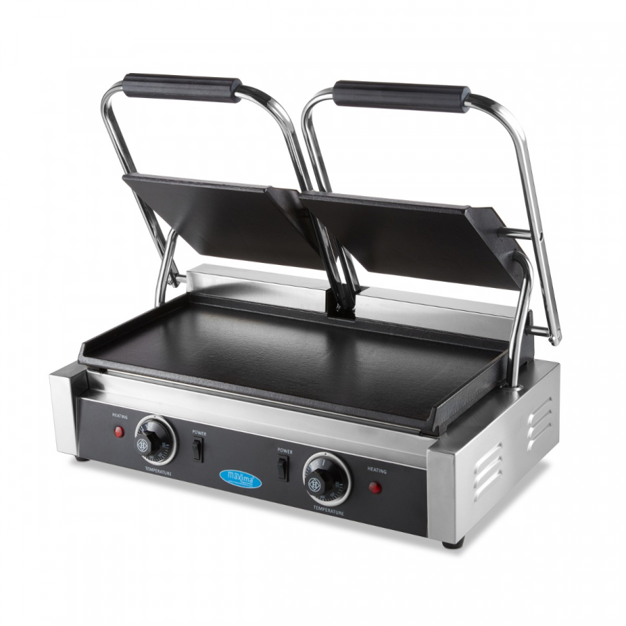 Kontaktgrill - glatte - Doppelgrillplatte - 2 x 22 cm
