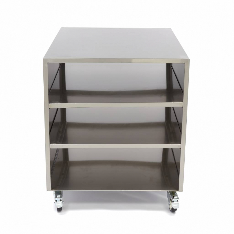 Edelstahl-Maschinentisch - 60 x 80 cm - 120 kg Tragfähigkeit - auf Rollen Edelstahl-Maschinentisch - 60 x 80 cm - 120 kg Tragfähigkeit - auf Rollen
