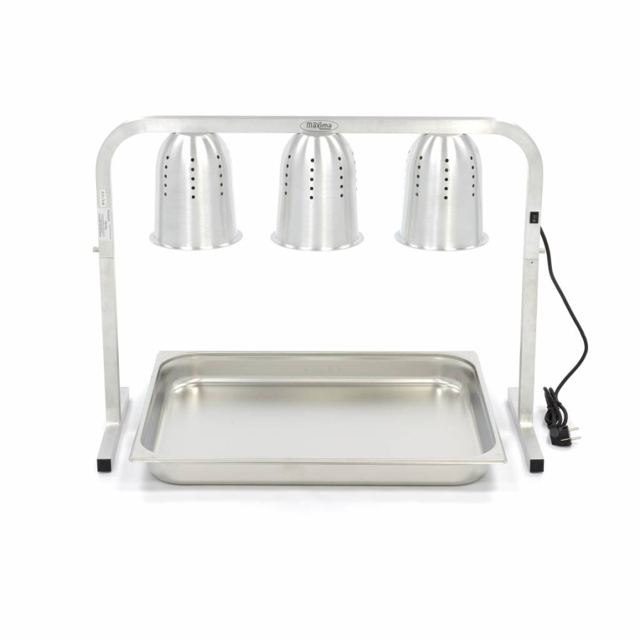 Verwarmingslamp - 3 lampen - inclusief 3 lampen en 1 x 1/2 GN container