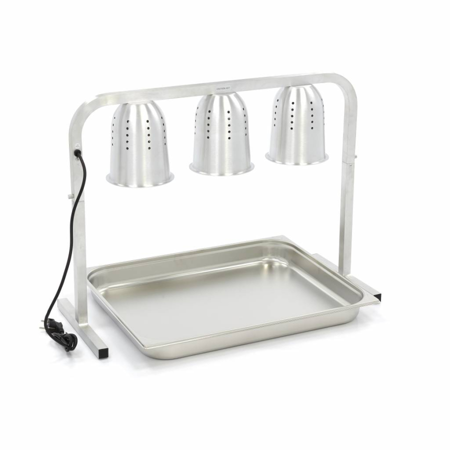 Verwarmingslamp - 3 lampen - inclusief 3 lampen en 1 x 1/2 GN container