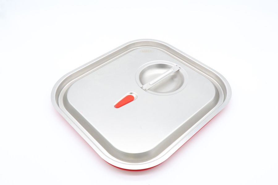 Gastronorm Deckel 2/3 GN aus Edelstahl mit luftdichtem Verschluss - Gastrohot