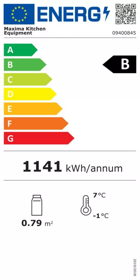 Glastürkühlschränke - 120 l - 70 cm - Hintere Schiebetüren