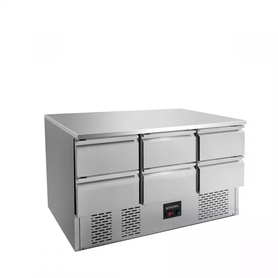 EASYLINE Kühltisch Mini 700 / 3-fach - mit 6 Schubladen