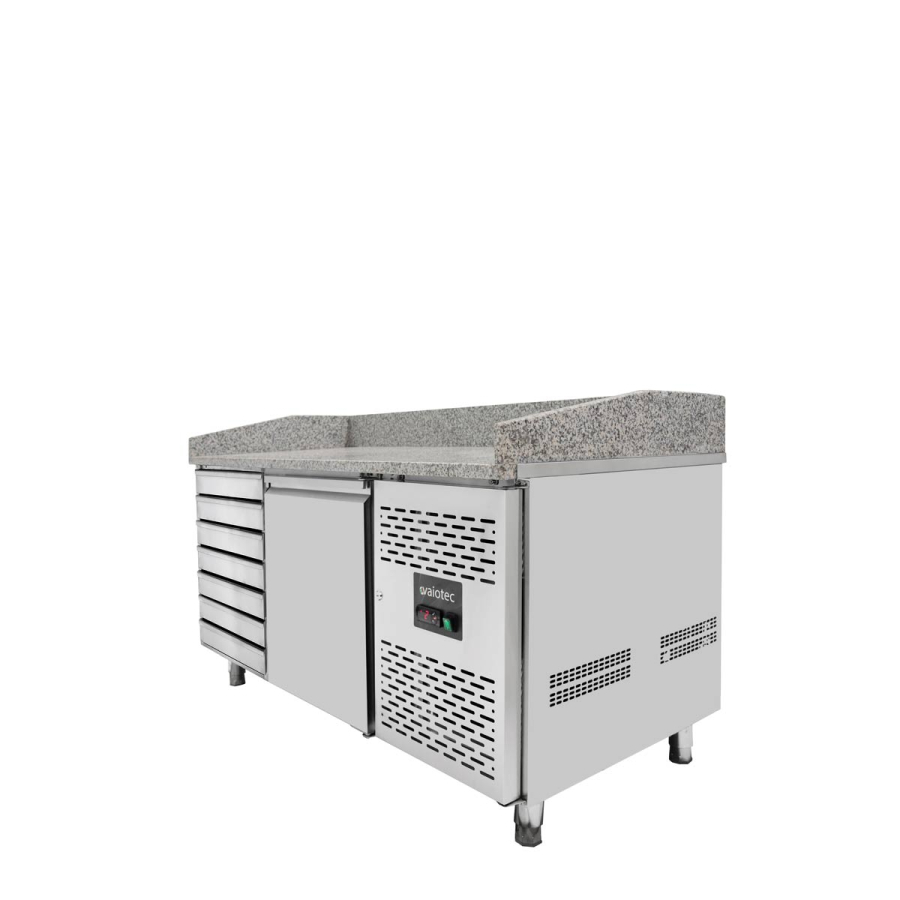 EASYLINE Pizzakühltisch 800 / 1-deurs & 7 laden "grijs"