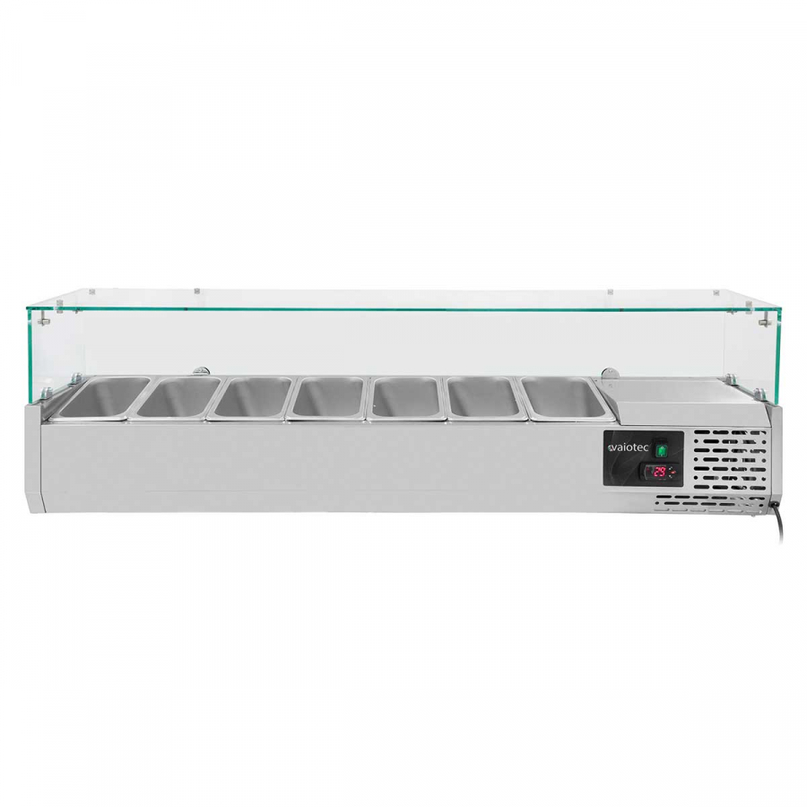 Kühlaufsatz 330 mit Glasabdeckung - 7xGN1/4 1500 - Gastrohot