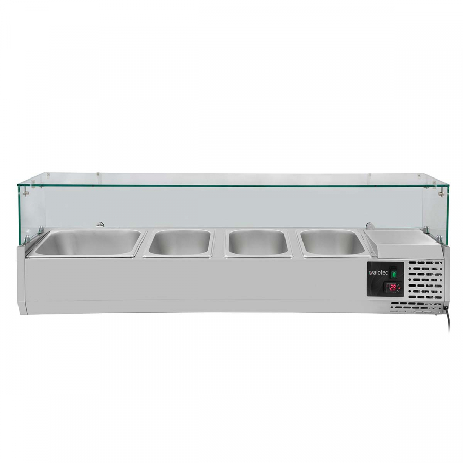 Kühlaufsatz 380 mit Glasabdeckung 3xGN1/3 1xGN1/2 1200 - Gastrohot
