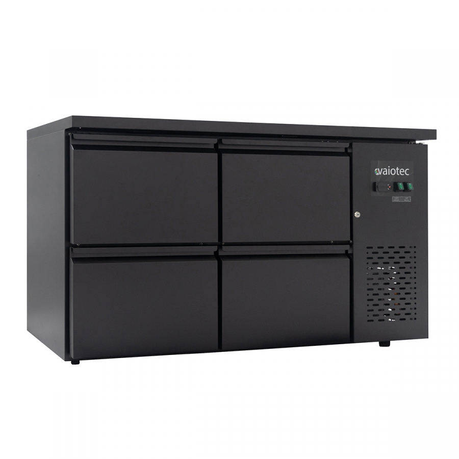 EASYLINE Barkühltisch schwarz / 4 Schubladen