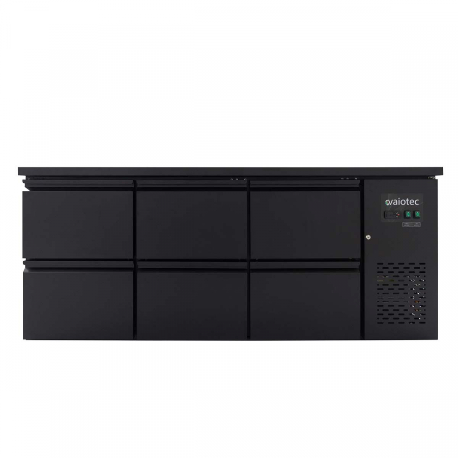 Barkühltisch schwarz 6 Schubladen 425 L - Easyline Barkühltisch - Gastrohot
