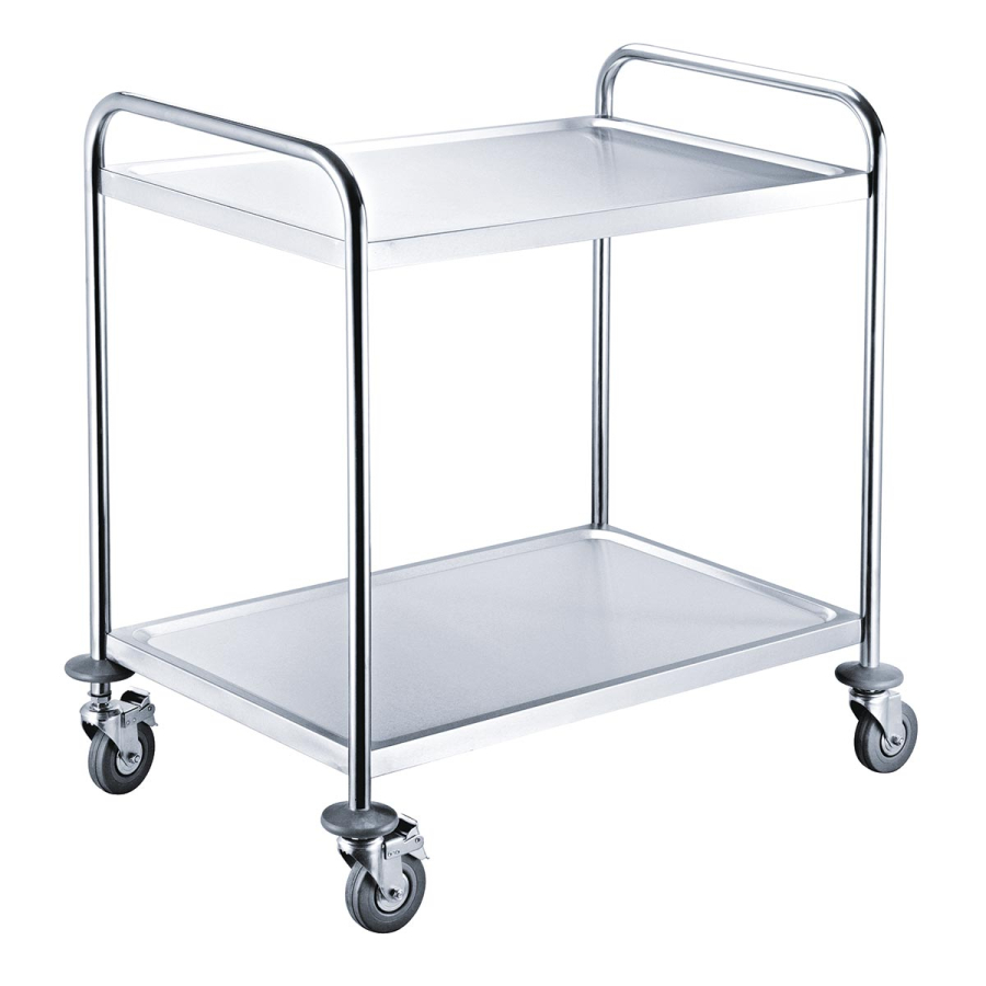 Serveertrolley RVS 2 planken - Easyline - Gastrohot