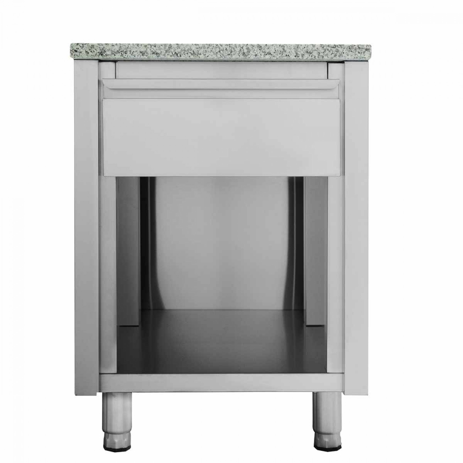 Kassentisch 800 mit Schublade B 600 grau - Ideal für den Einzelhandel und Gastronomie - Gastrohot