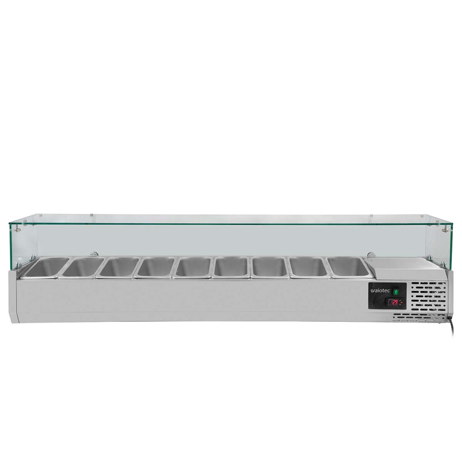 Kühlaufsatz 330 mit Glasabdeckung 9xGN1/4 - 1800, Easyline - Gastrohot
