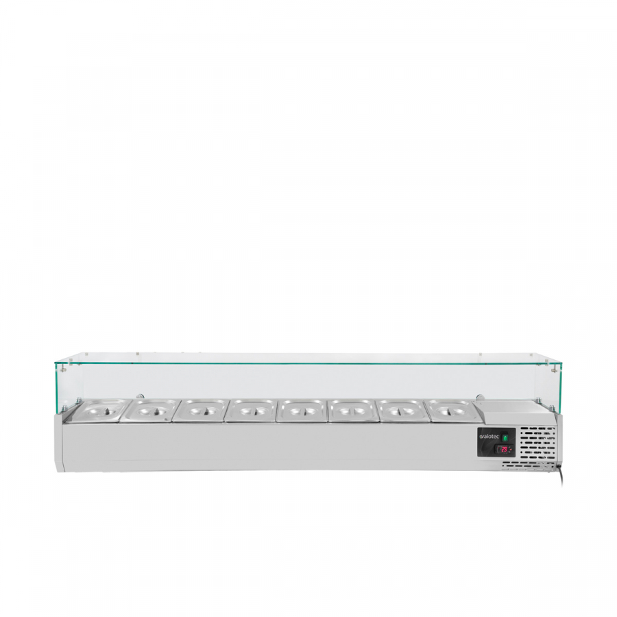 Kühlaufsatz 380 mit Glasabdeckung 8xGN1/3 - Easyline 1800 - Gastrohot