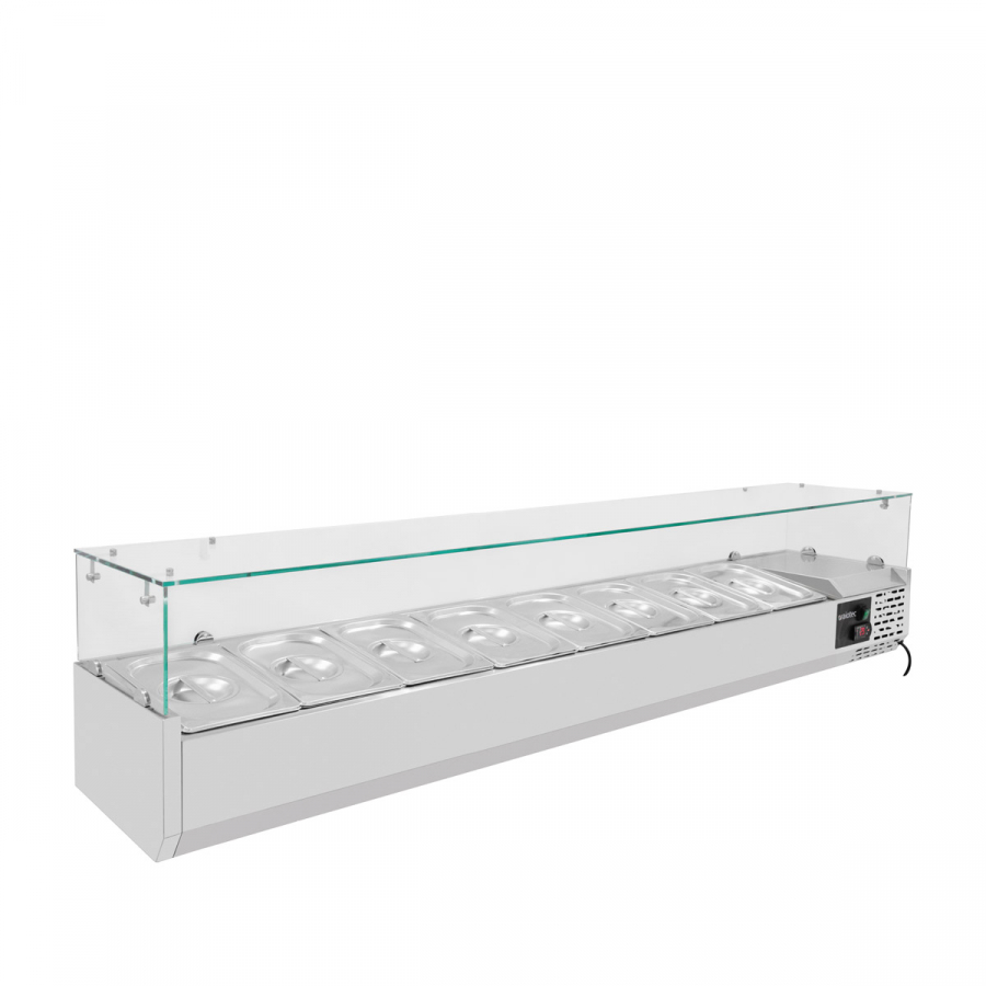 EASYLINE Kühlaufsatz 380 mit Glasabdeckung 8xGN1/3 - 1800
