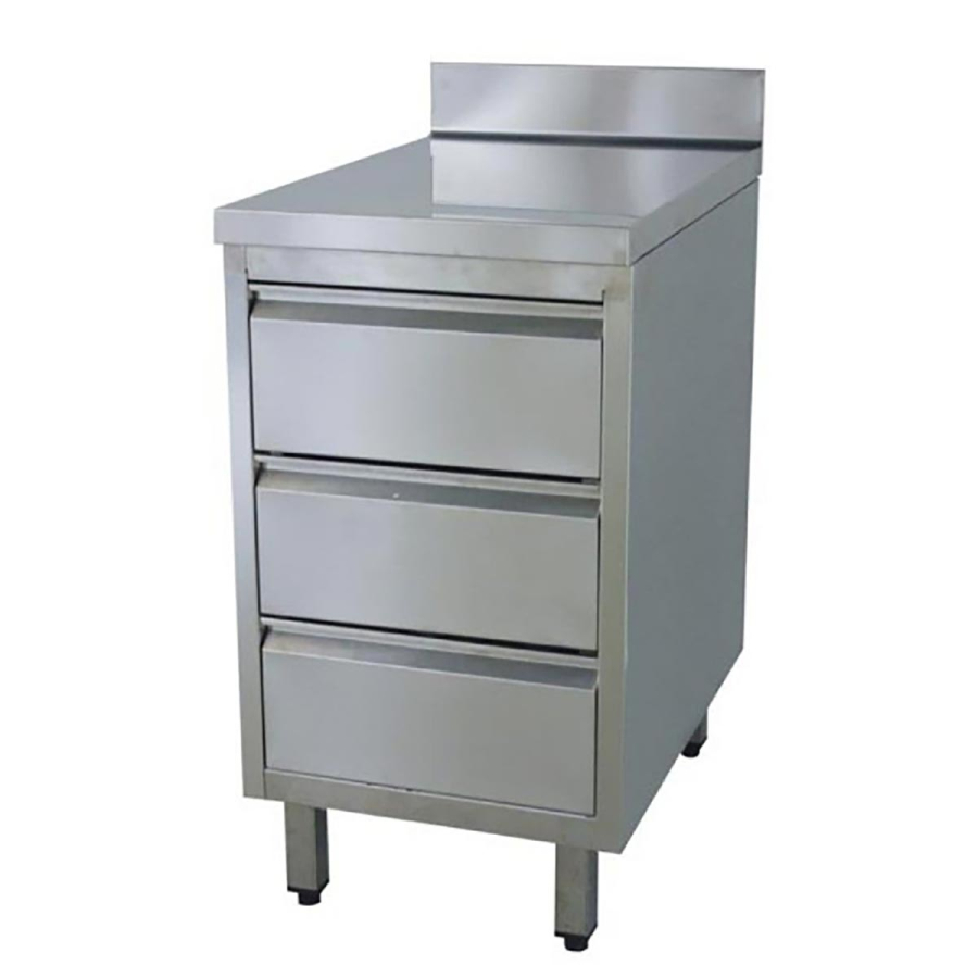 Ladekast 700 met 3 laden incl. opstaande rand - Easyline - Gastrohot