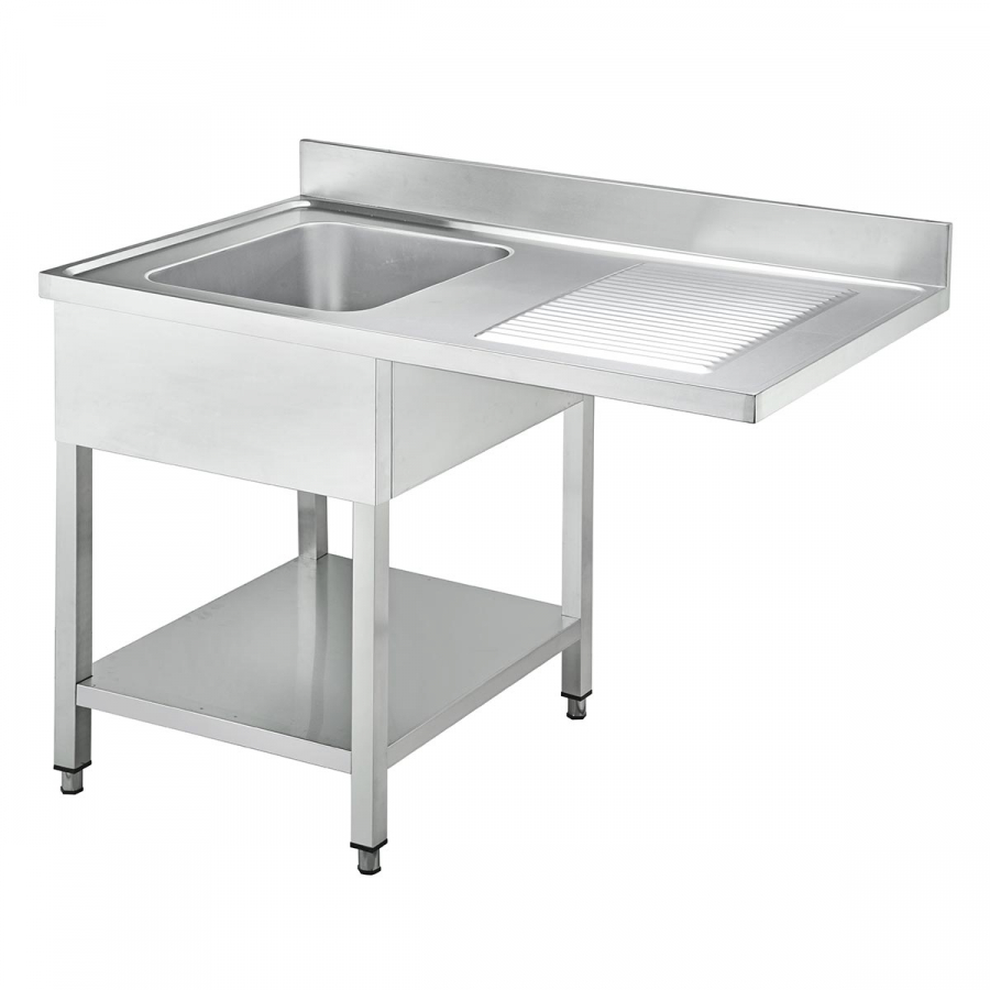 Spülcenter 700 1 Becken links B 1200 - Edelstahl Spülbecken für die Gastronomie