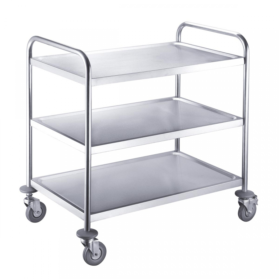 Servierwagen Edelstahl 3 Böden - Easyline - Gastrohot