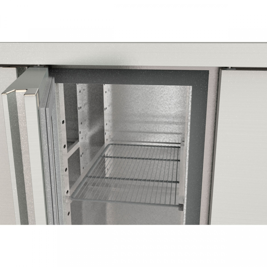 TOPLINE Kühltisch 700 / 2-fach GN1/1 mit 2 Schubladen / 1 Tür
