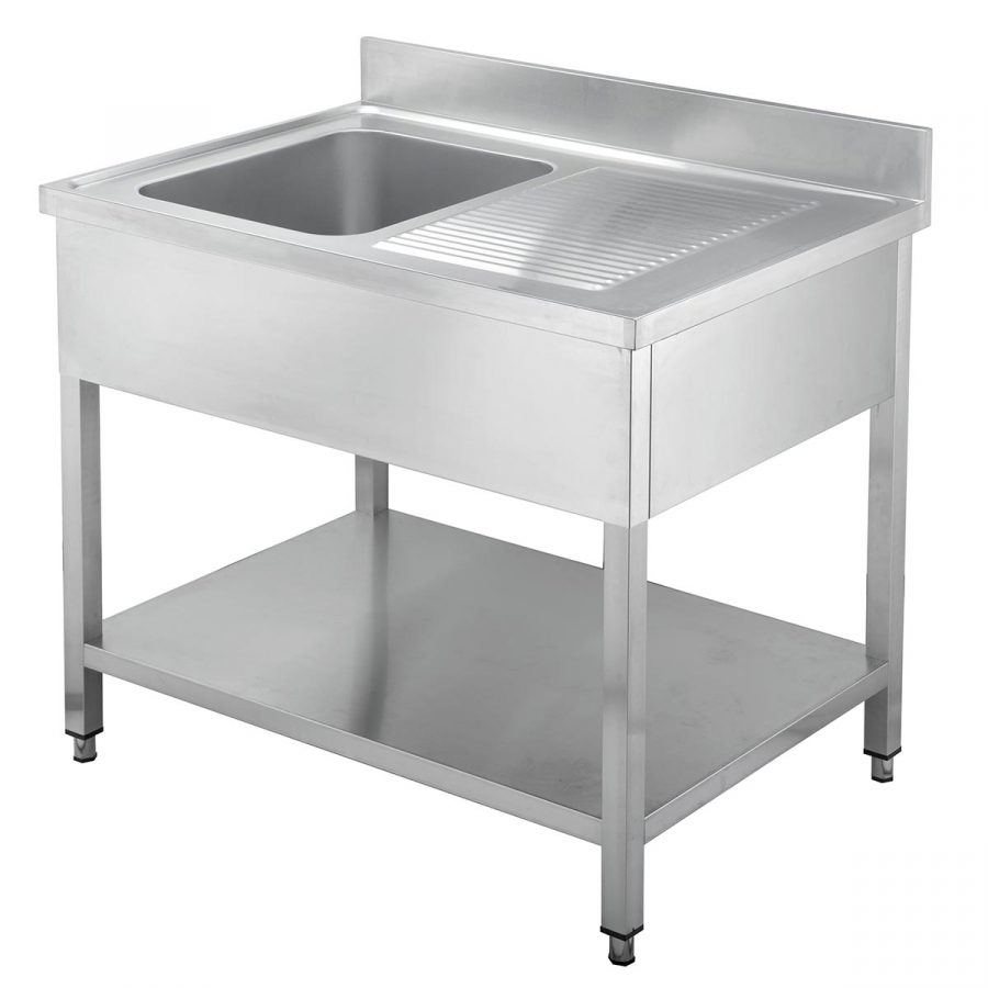 Spültisch 700 1 Becken links Abtropffläche B 1200 - Edelstahl Spültisch für die Gastronomie Spültisch 700 1 Becken links Abtropffläche B 1200 - Edelstahl Spültisch für die Gastronomie