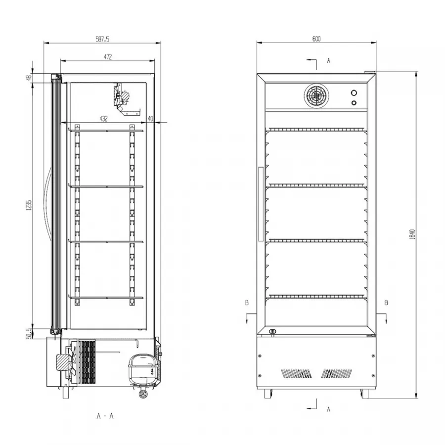 EASYLINE Getränkekühlschrank 290 Liter "schwarz"