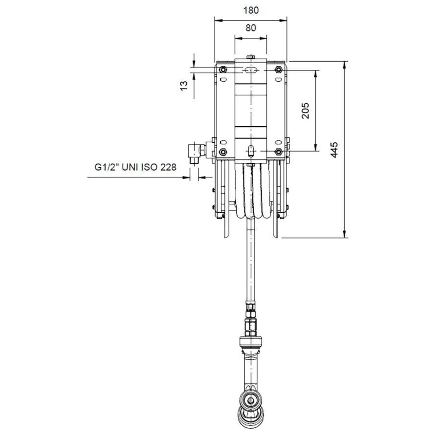 TOPLINE Slanghaspel met douche - 20 meter