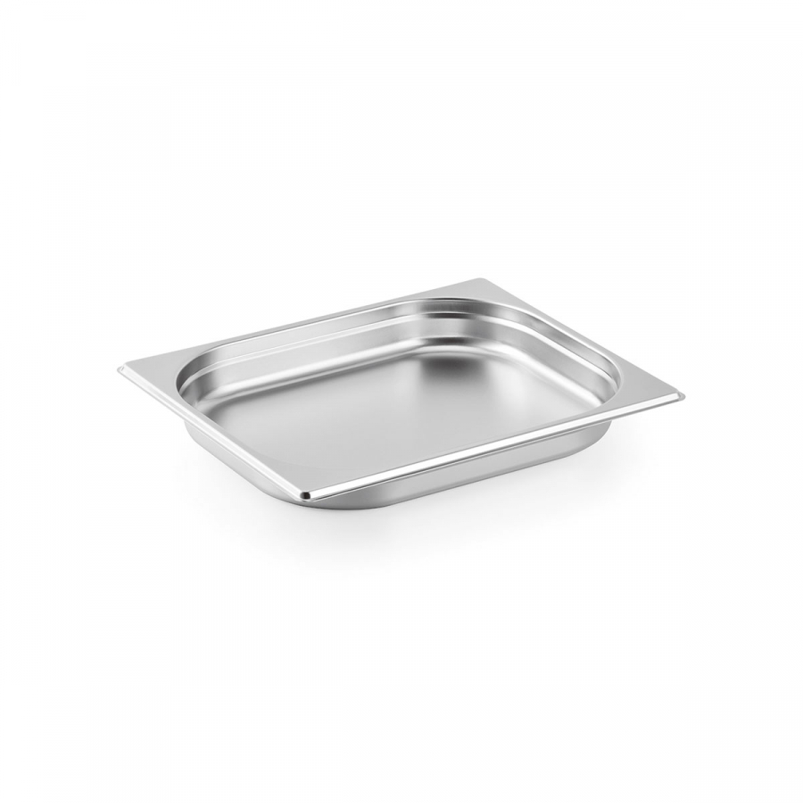 Gastronorm Behälter GN 1/2 40 mm - Topline Qualität - Robuster Edelstahl - Ideal für die Gastronomie - GN Behälter 1/2 Größe 40 mm Tiefe