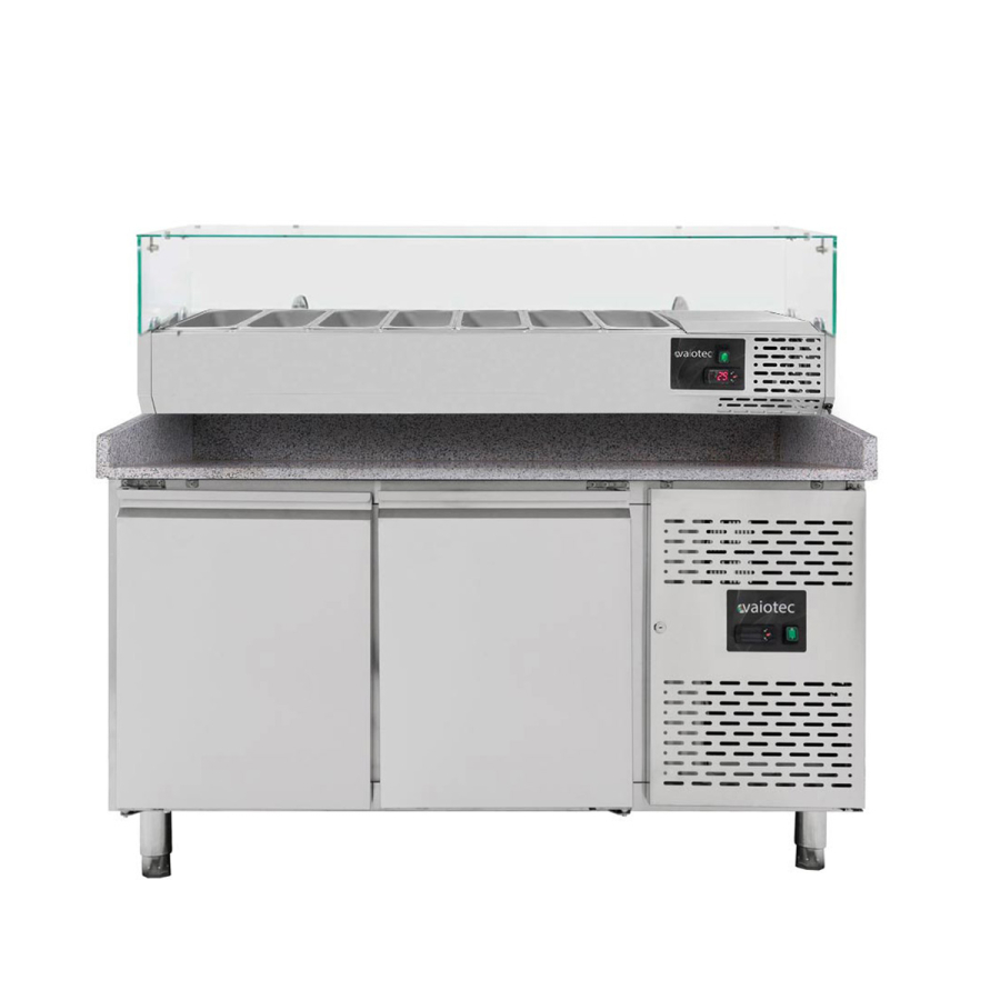 Pizzakoelwerk Easyline 800 2-deurs grijs incl. koelopzet GN1/4 - Gastrohot