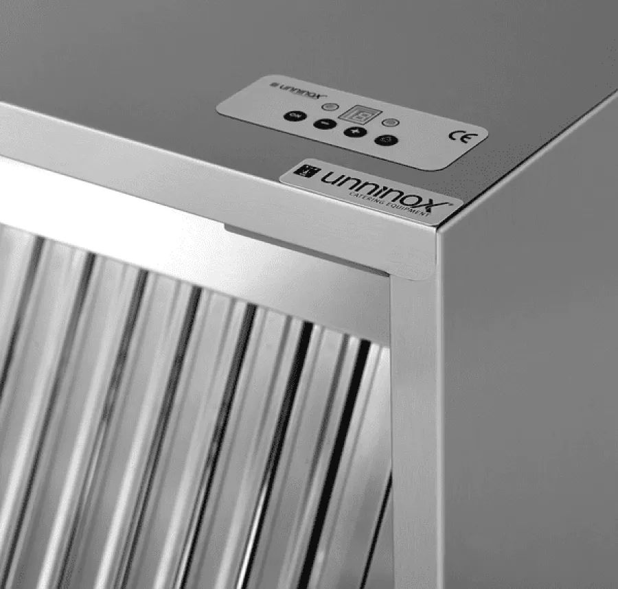 Dunstabzugshaube Box Model 950 Edelstahl 1600 m³/h LED 1500x950mm