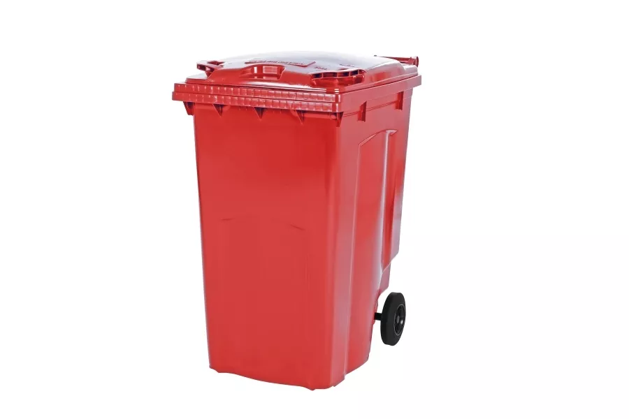 2 Rad Müllgroßbehälter 340 Liter rot