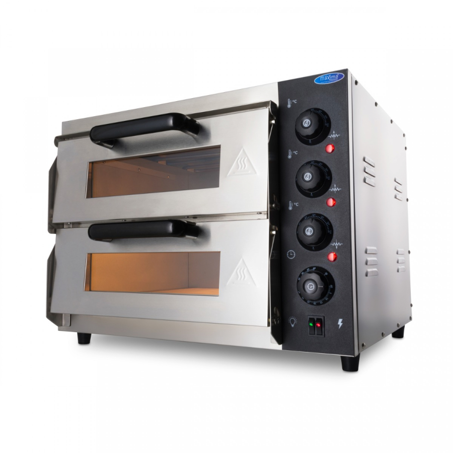 Pizzaofen für 2 x Ø40cm Pizzen Doppeldecker - Gastrohot