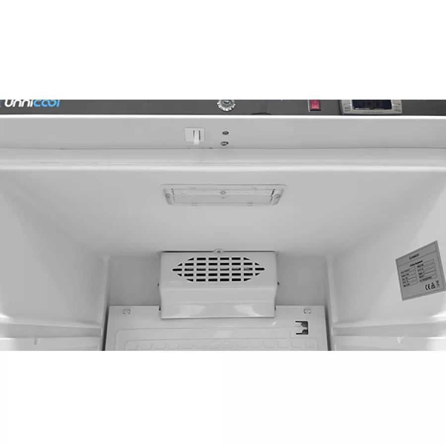 Kühlschrank 630L Glastür ventiliert weiß +2°C bis +8°C abschließbar