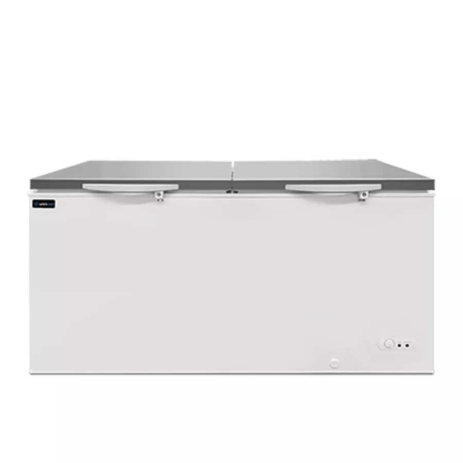 Gefriertruhe | 558L | Weiß/Edelstahl | -18°C bis -25°C | Statische Kühlung