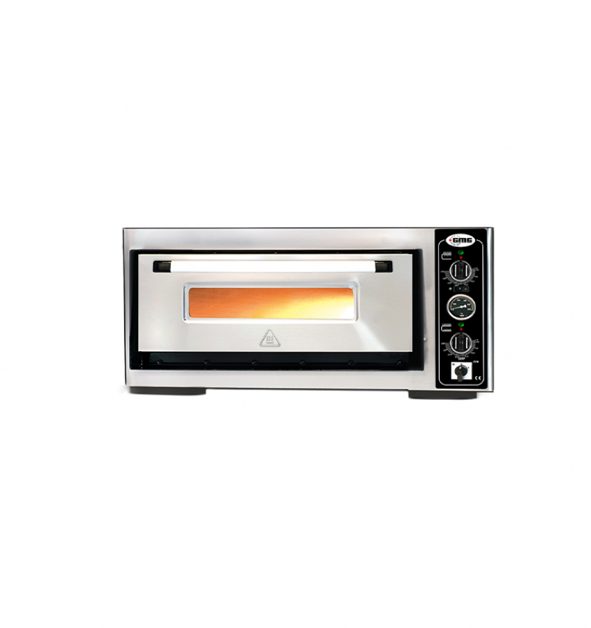 Pizzaofen 1 Backkammer m. Thermometer 4x Ø34cm