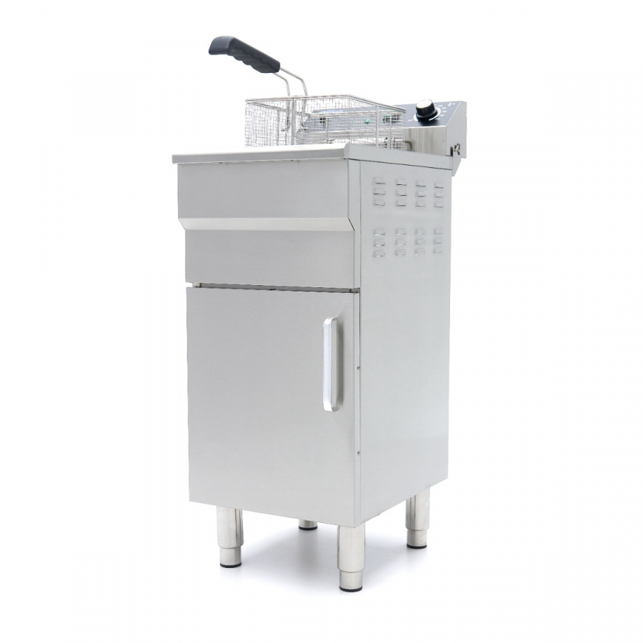 Fritteuse - 16 l - 1 Korb - mit Ablasshahn und Ständer - 230V Fritteuse - 16 l - 1 Korb - mit Ablasshahn und Ständer - 230V