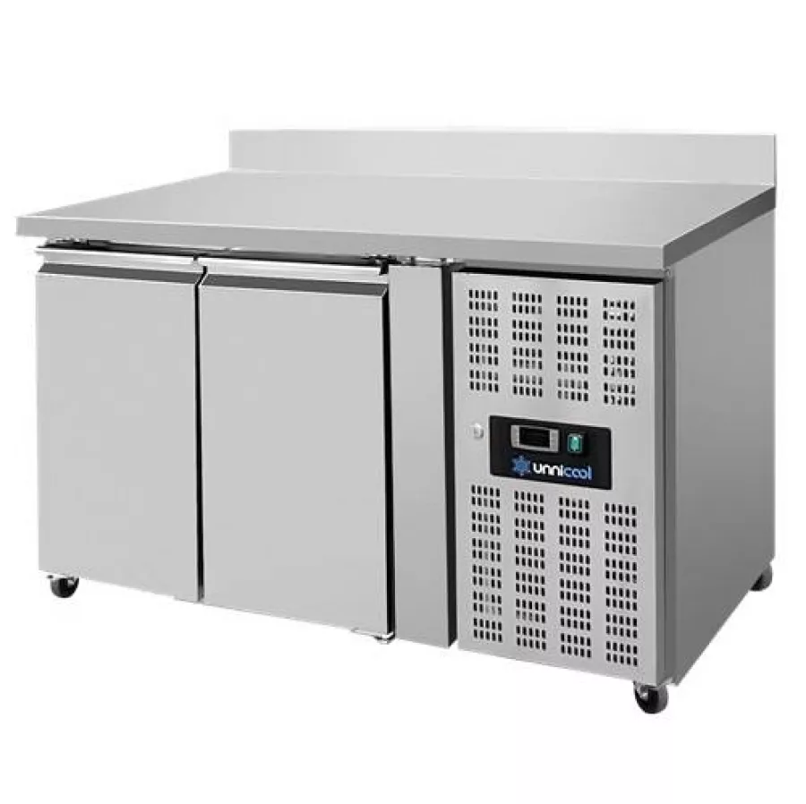 Kühltisch 2 Türen 1360x700x850mm Edelstahl Umluftkühlung R290