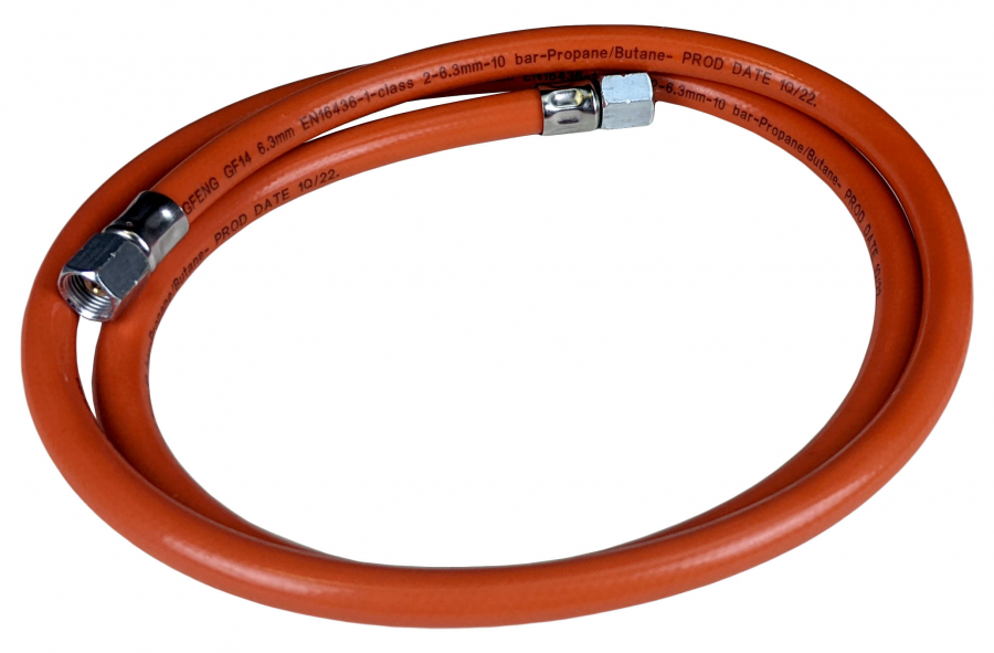 Gasschlauch 150 cm, beidseitig 1/4“lks