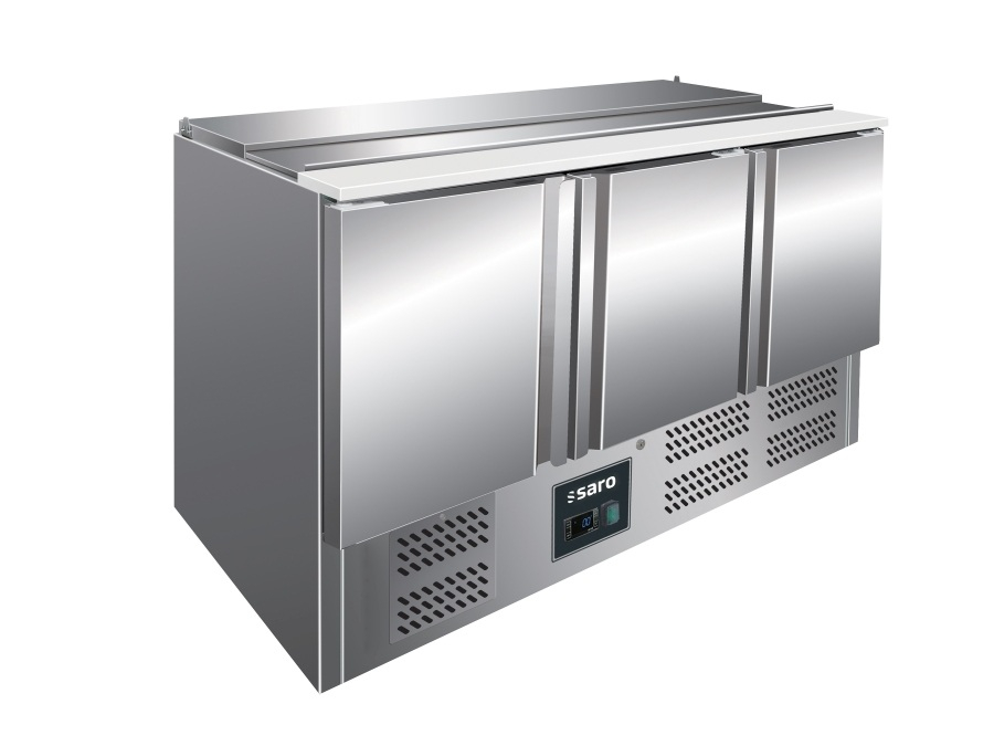 Saladette Edelstahl | B 1365 x L 700 x H 870-890