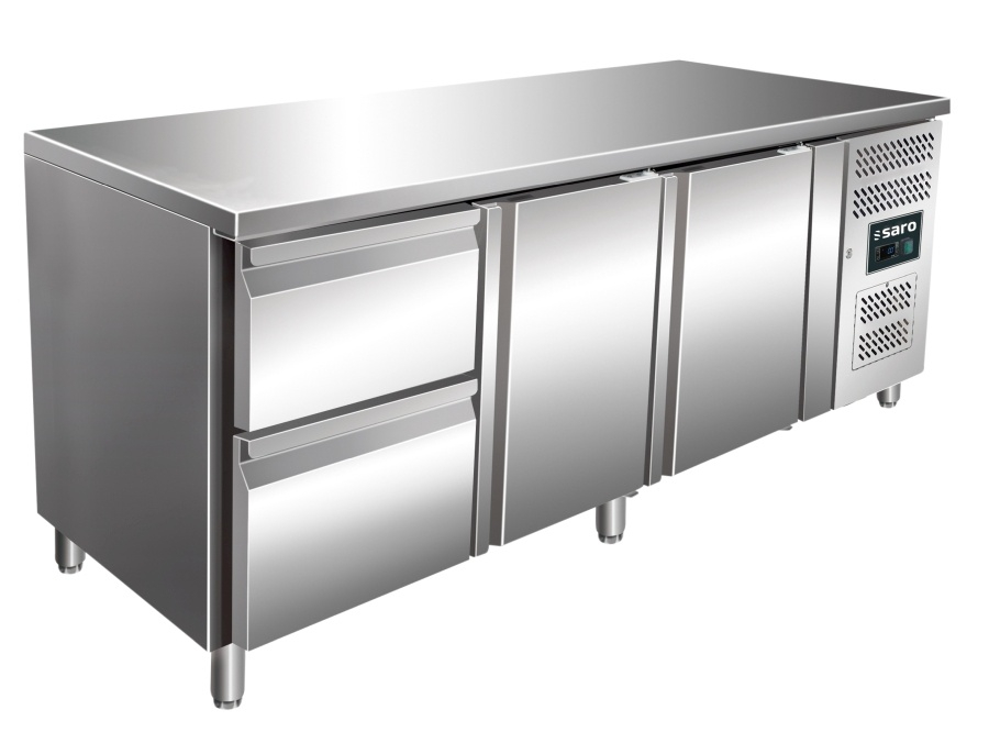 Koelwerkbank incl. 2-delige lade set | B 1795 x L 700 x H 890-950