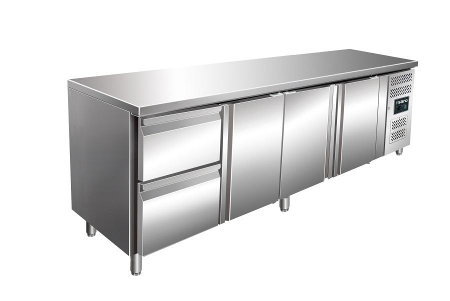 Kühltisch 3 Türen 2 Schubladen | B 2230 x L 700 x H 890-950