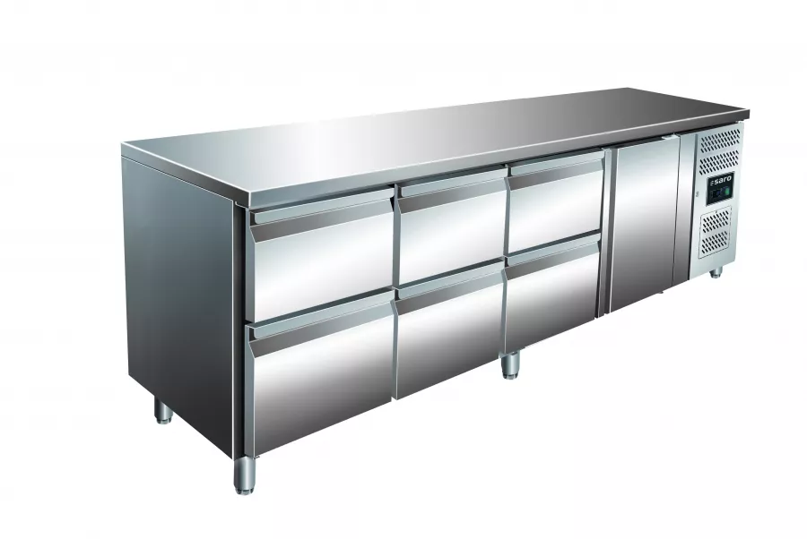 Kühltisch mit 1 Tür + 3x2 Schubladen, Modell KYLJA 4160 TN