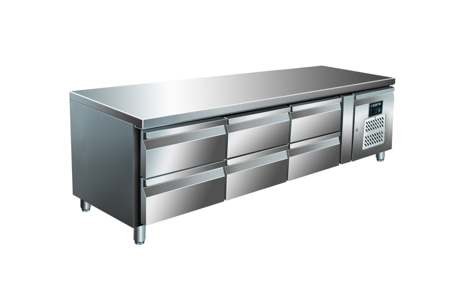 Onderbouwkoelwerkbank met 3x2 laden UGN-3160-TN - Gastrohot