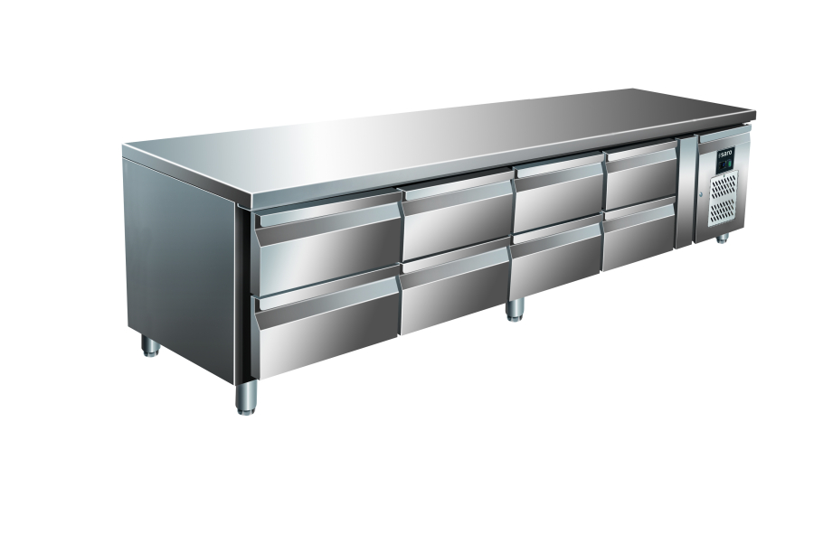 Onderbouwkoelwerkbank met 4x2 laden UGN-4180-TN - Gastrohot