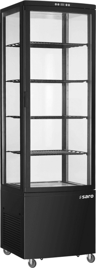 Koelvitrine 235 liter zwart | B 515 x L 485 x H 1689 mm