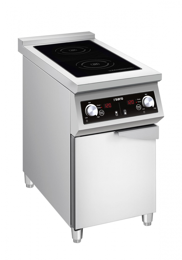 Artikelname: SARO Induktionsherd BRONX mit 2 Kochfeldern und Unterschrank – 10 kW
