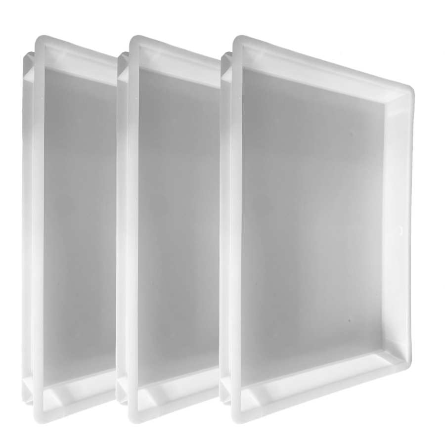 Deegbakken 3 stuks B400 x D600 x H70 mm - Opslag voor deegwaren in de gastronomie