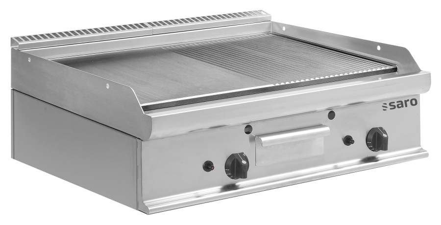 Gas-Grillplaat Tafel | Bakplaat 1/2 glad en 1/2 geribbeld
