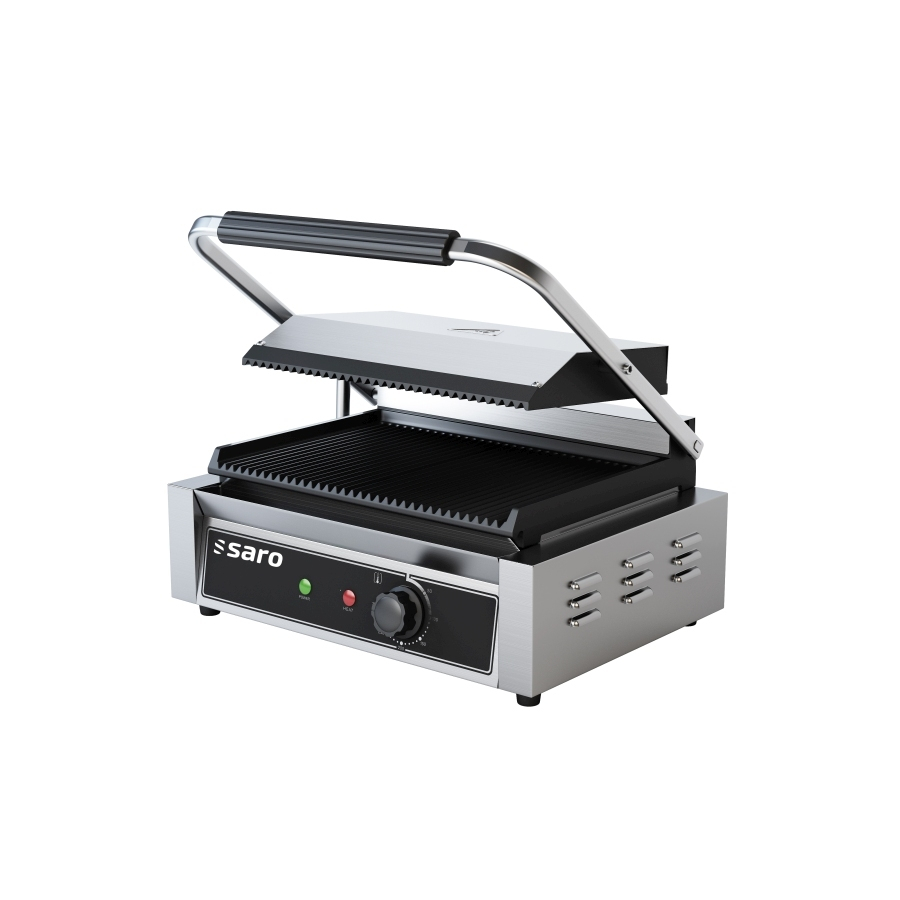 Kontaktgrill 2.2 kW | Grillplatte gerillt Kontaktgrill 2.2 kW | Grillplatte gerillt
