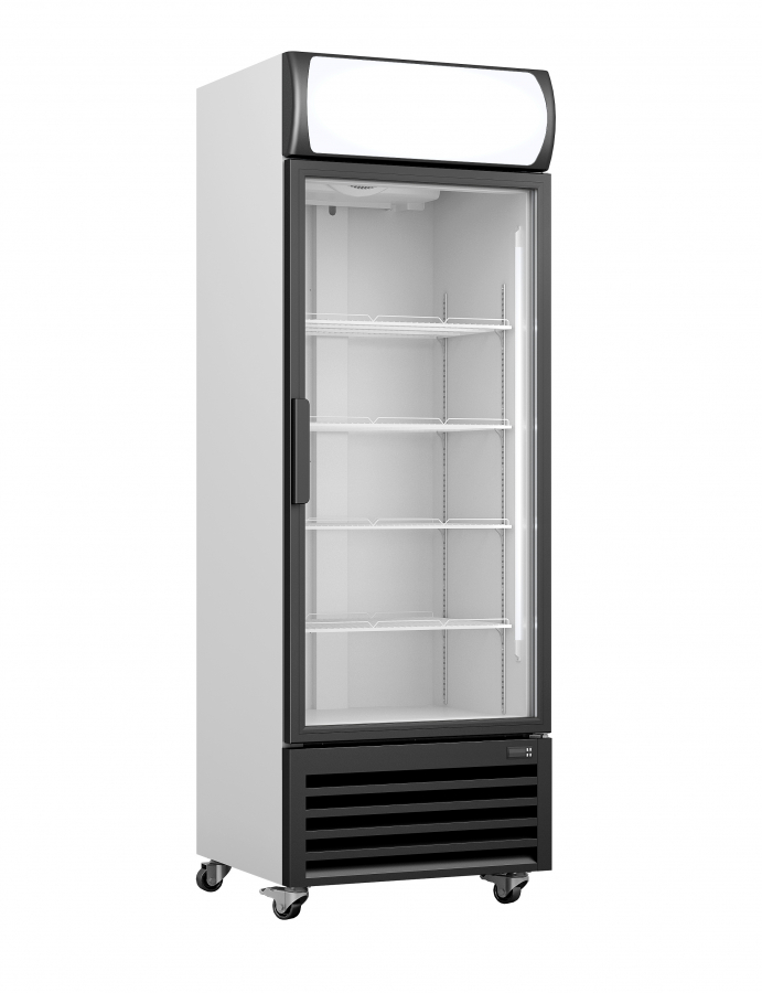 Koelkast met glazen deur en reclamebord - Model GTK-370 - Gastrohot