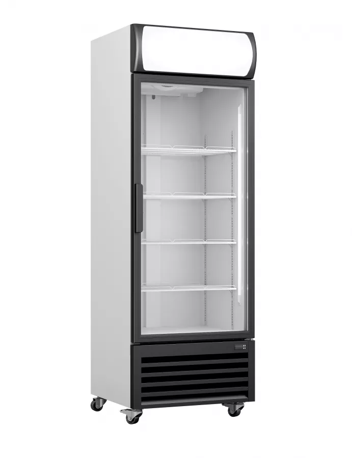 Kühlschrank mit Glastür + Werbetafel, Modell GTK 370