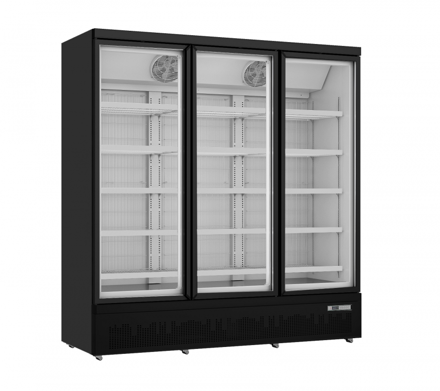Tiefkühlschrank mit 3 Glastüren GTK-1480 Pro - Großer Tiefkühlschrank für die Gastronomie