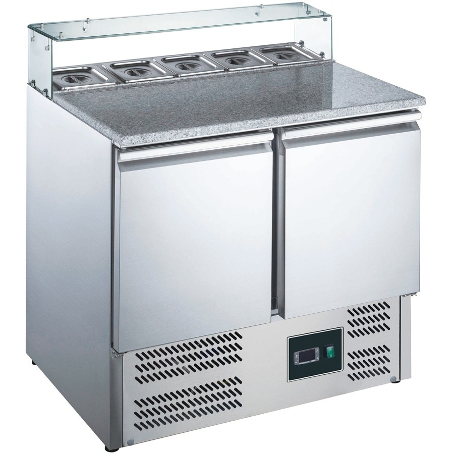 Pizzadette mit Glasaufsatz | B 900 x T 700 x H 861/1086 mm Pizzadette mit Glasaufsatz | B 900 x T 700 x H 861/1086 mm